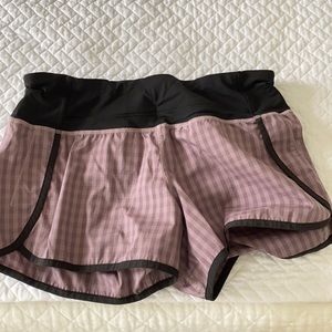 Lulu Lemon Purple Plaid Shorts